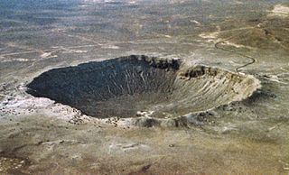  Barringer Meteor Crater in Arizona.