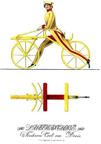 Draisine 1817 - evolution of bicycle