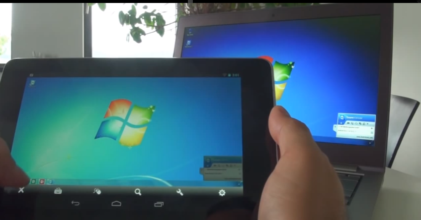 tablet accessing computer using teamviewer and android apps for remote computer access