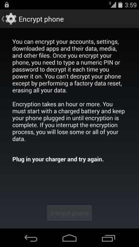 Nexus 5 tips and tricks and encrypt phone