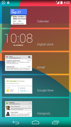 lock screen widgets