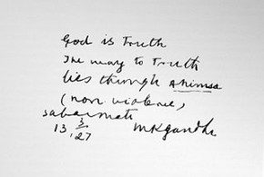 Mahatma Gandhi Quotes and handwriting