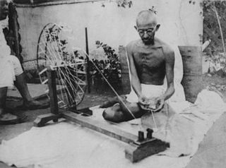 Mohandas Gandhi quotes and spinning